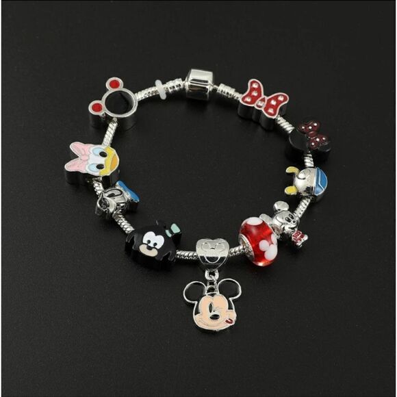 Disney Mickey Minnie Mouse Donald & Daffy Charm Bracelet - Picture 7 of 7